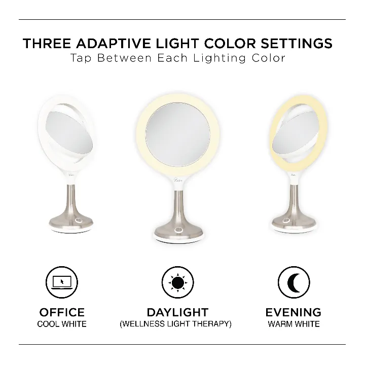 Mood Therapy Lighted Makeup Mirror with Magnification