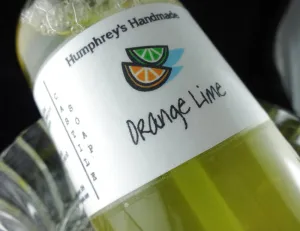 ORANGE LIME Body Wash | 8 oz | Women's Citrus Scented Castile Soap | Essential Oil