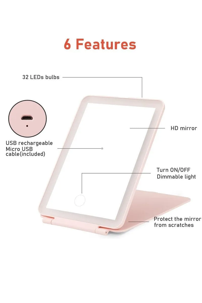 Rechargable Travel Makeup Mirror