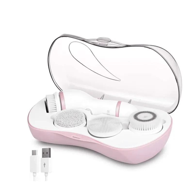 Rotating Facial Cleansing Tool With 4 Interchangeable Heads AO-77872