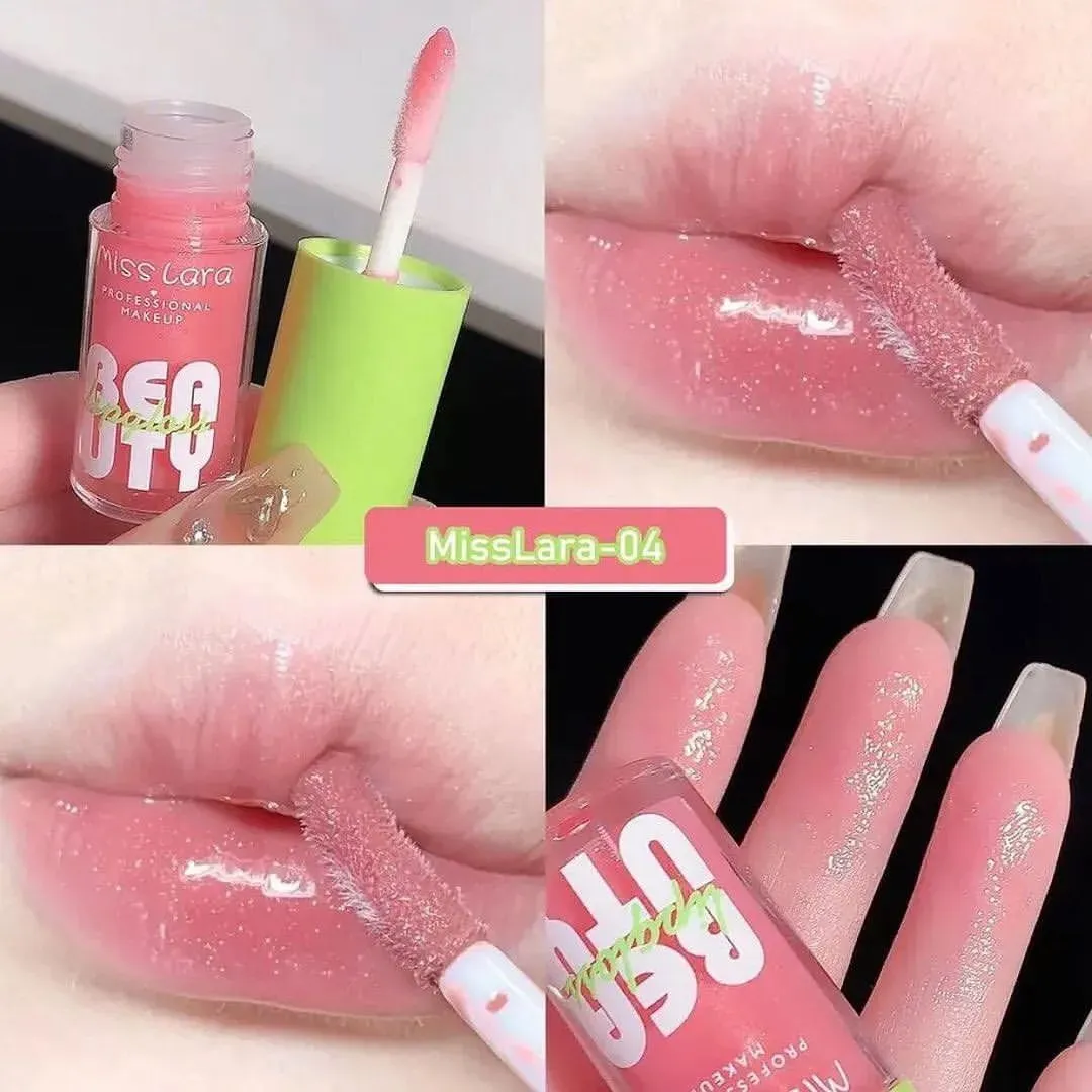 Shiny Lipgloss Moisturizing Crystal Jelly Glitter Stain Lip Oil Plumping Translucent Lip Glaze Makeup Clear Liquid Lipgloss