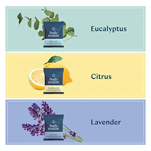 Shower Steamers Aromatherapy - Mothers Day Gifts, Relaxation Birthday Gifts for Women and Men, Stress Relief and Luxury Self Care Gifts for Mom, Shower Bath Bombs - BodyRestore 3 Packs Sampler Box