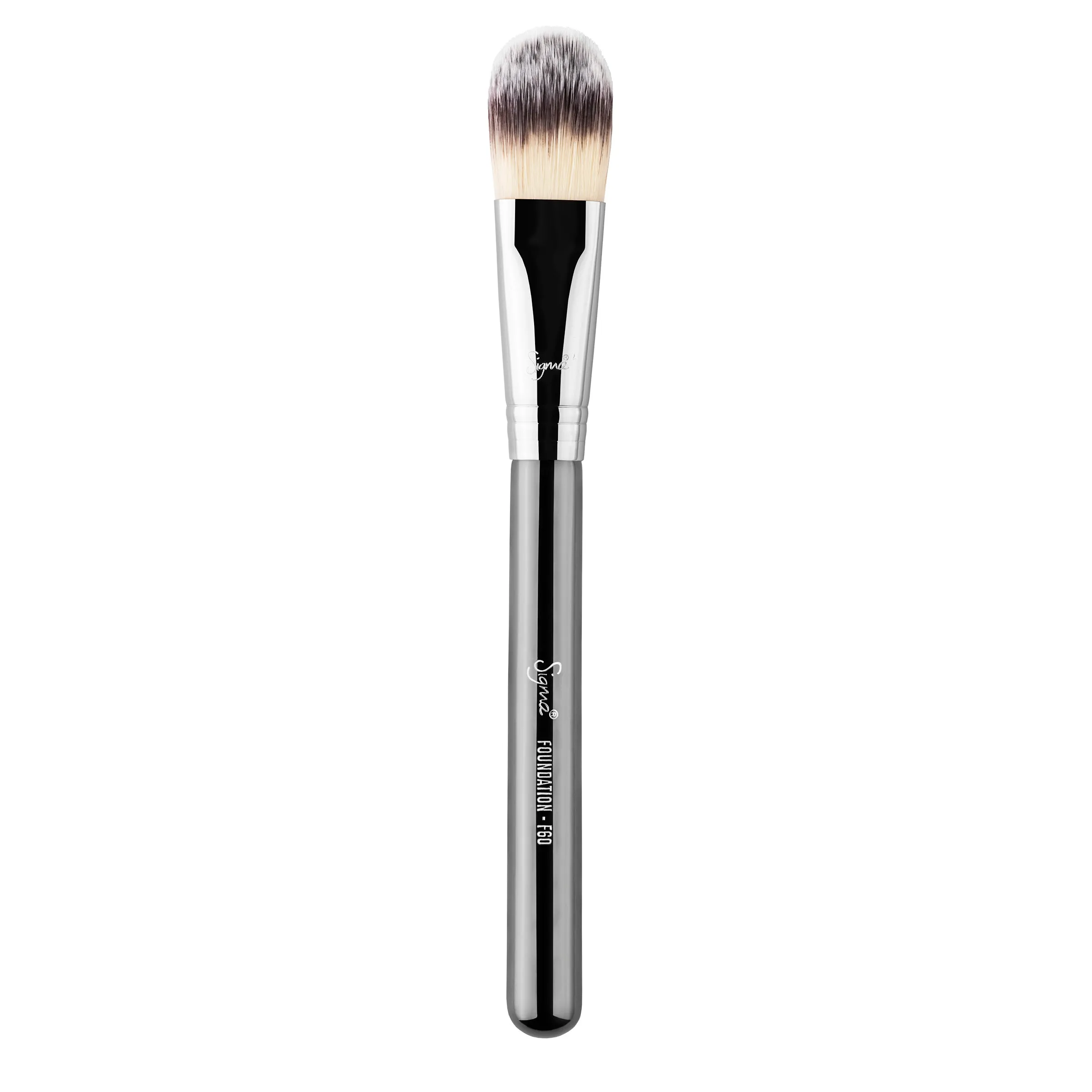 Sigma Beauty F60 Foundation Brush - Black/Chrome