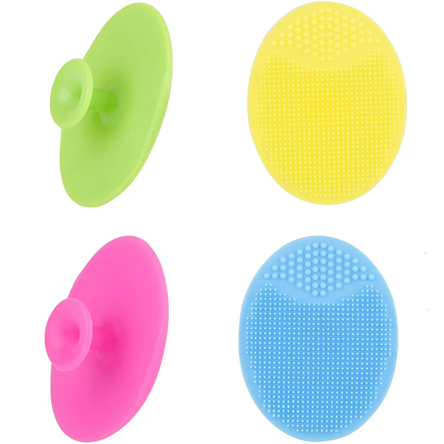 Silicone Face Scrubbers Exfoliator Brush-Facial Cleansing Brush Blackhead Scrubber Exfoliating Brush-Facial Cleansing Pads Precision Pore Cleansing Pad Acne Blackheads Removing Face Brush-2 Pack