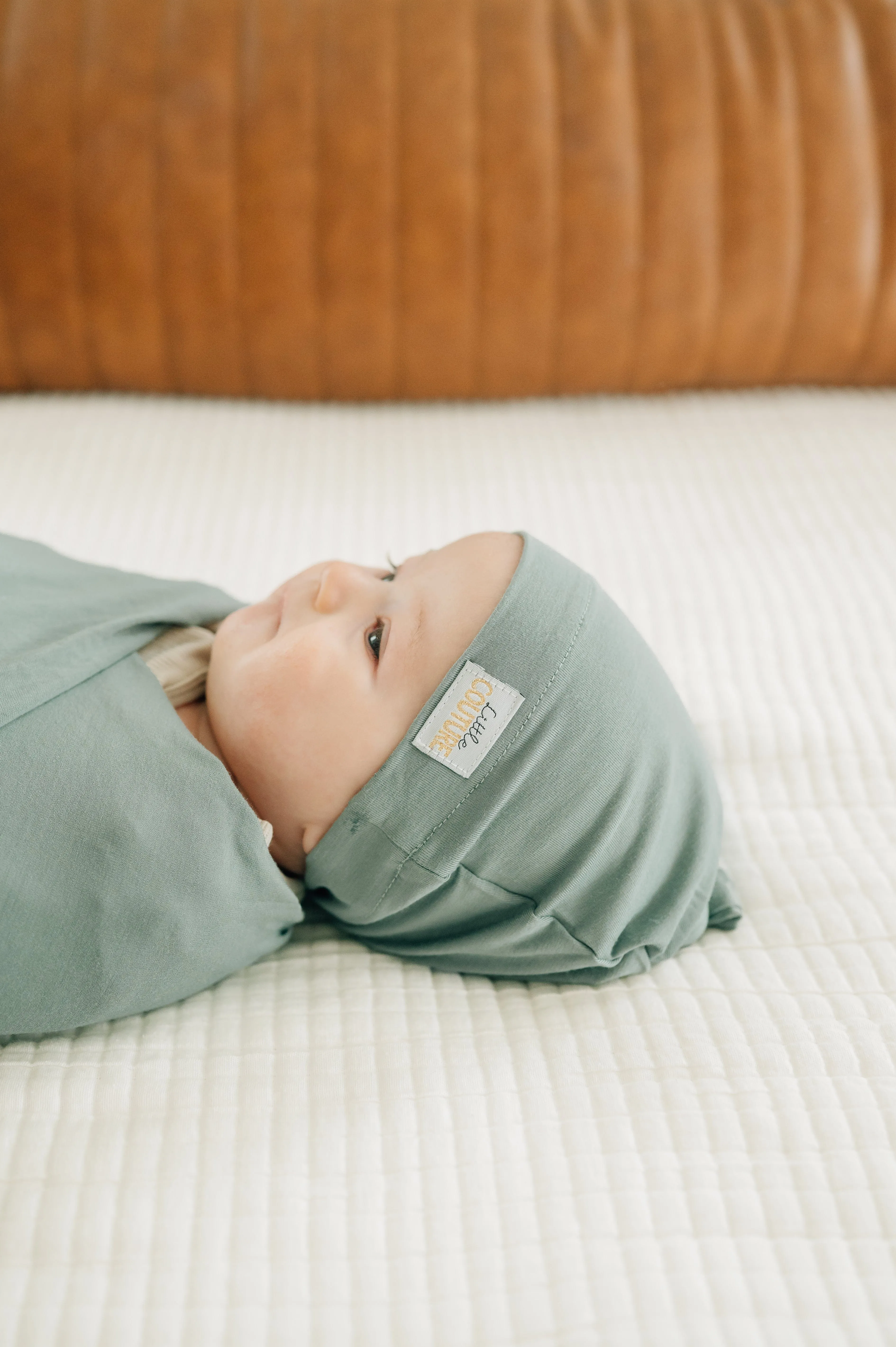 Swaddle and Hat - Mist